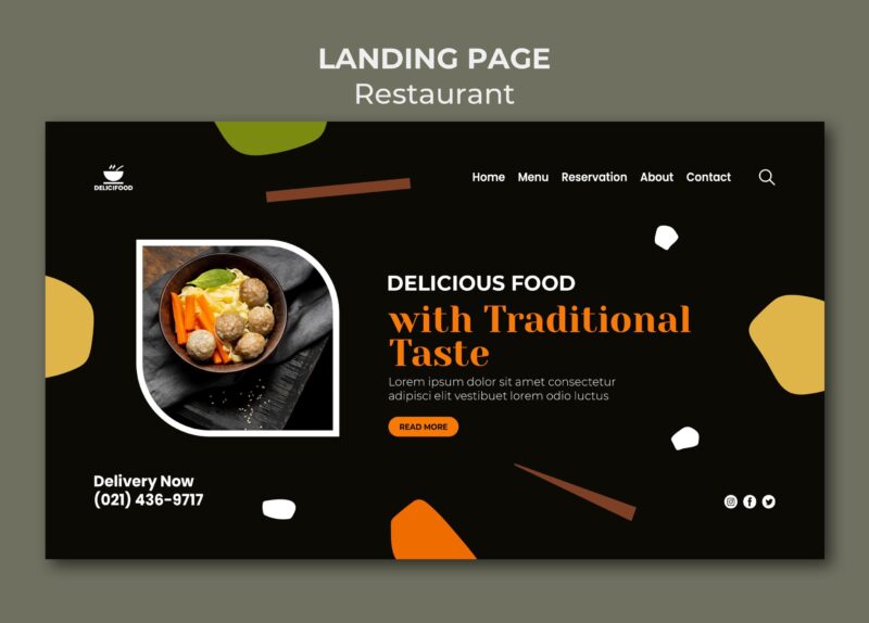 website for restaurant business